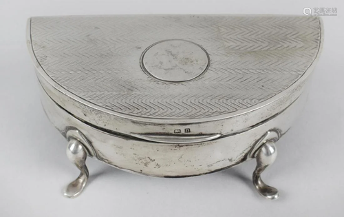 An early George V silver mounted jewellery box, of