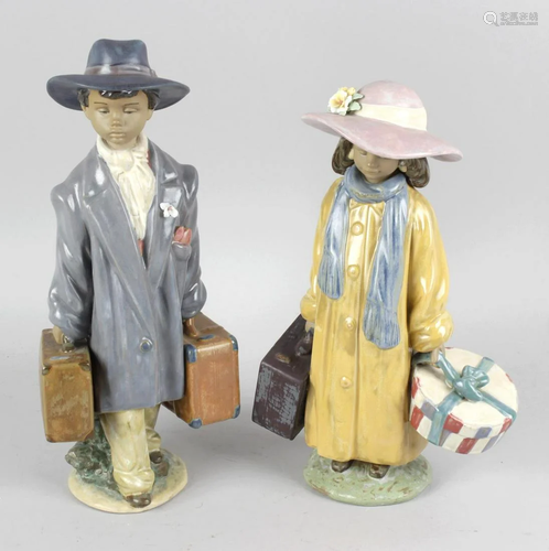 A pair of Lladro pottery figurines, The Young