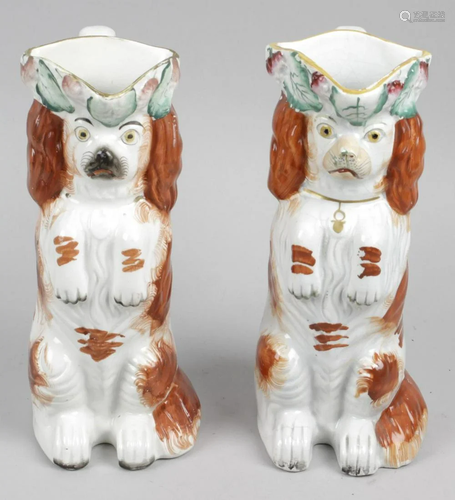 A pair of Victorian Staffordshire pottery flatback