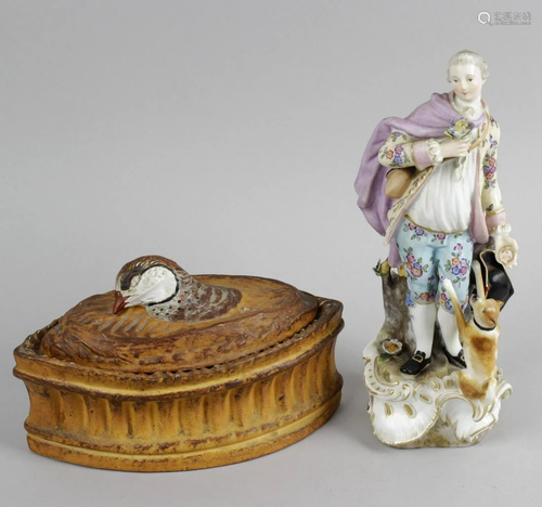 A 19th century continental porcelain figure, p…