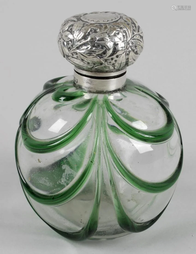 A large late Victorian silver mounted and glass