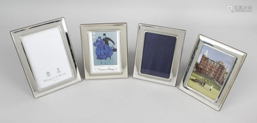 Four modern silver mounted photograph frames, …