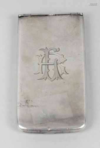 An Edwardian silver case, possibly for visiting car…