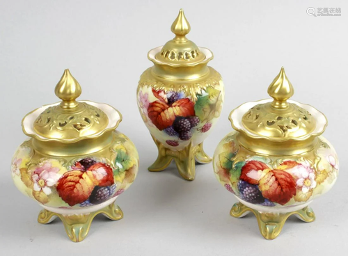 A pair of Royal Worcester bone china vases, …