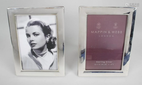 A pair of modern silver mounted photograph frames, …