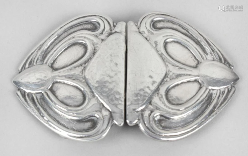 A Liberty 'Cymric' silver belt buckle, of two