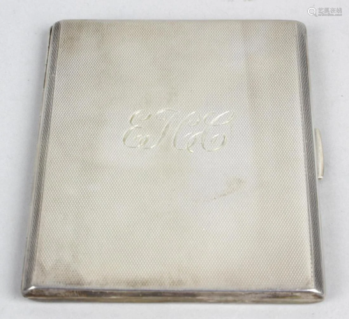 A 1930's silver cigarette case, of rectangul…