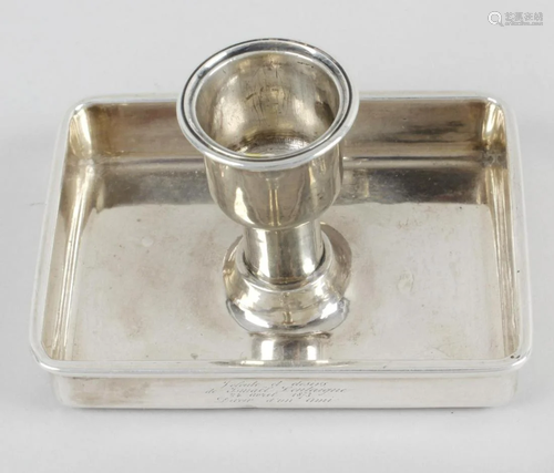 A mid-19th century Russian silver travelling candle