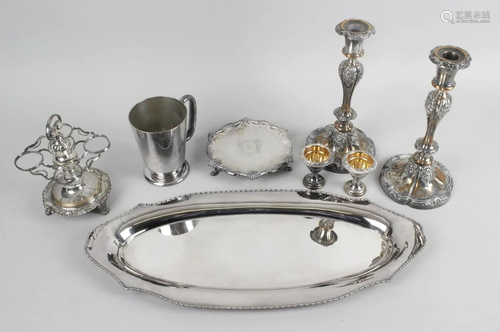 A selection of assorted silver plated items, to include