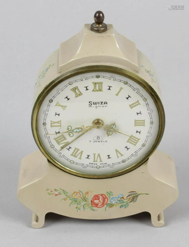 A 20th century Swiza eight day Mignon alarm clock…