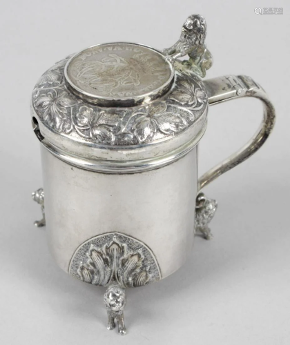 A Norwegian silver mustard pot, the cylindrical f…