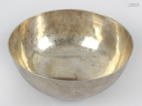 A George II Scottish silver bowl, of plain circular