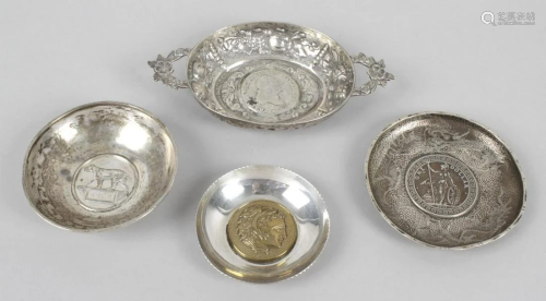 An early 20th century small silver import twin-handled