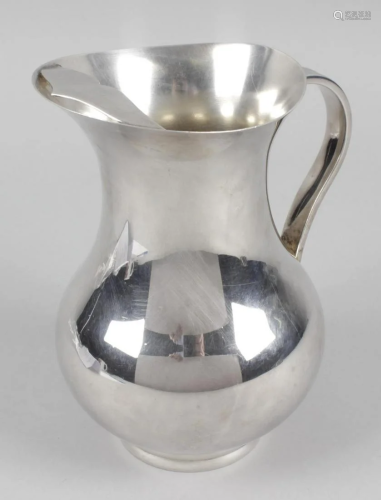 A modern Christofle silver plated water pitcher, of