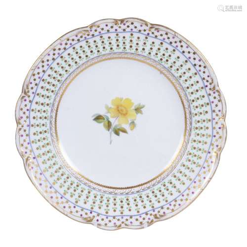 A Welsh porcelain plate