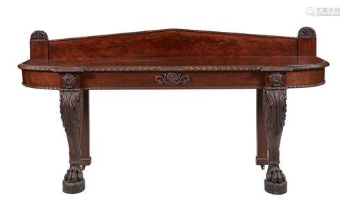 A William IV carved mahogany serving table