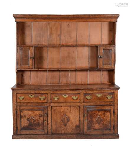 A George III oak and elm dresser