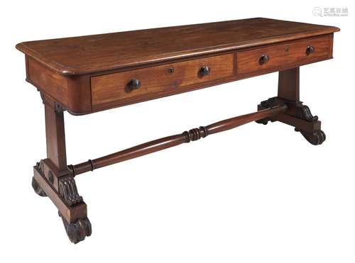 A William IV mahogany library table