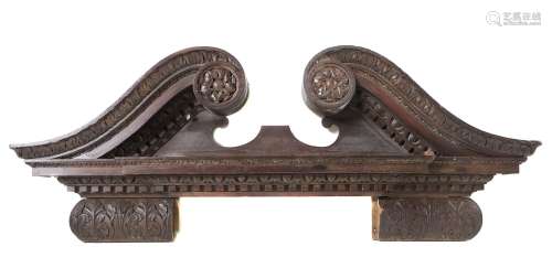 A pair of carved wood overdoors in George II style