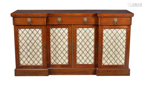 A Regency mahogany side cabinet