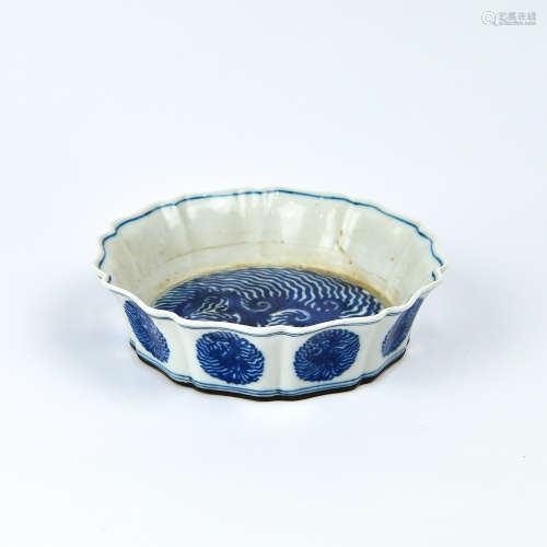 A Chinese  Blue And White Plate
