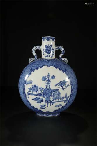 A Chinese  Blue And White Vase