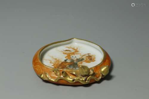 A Chinese Famille-Rose Porcelain  Writing-Brush