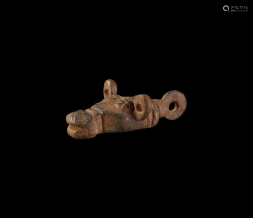 Iron Age Celtic Bull's Head Pendant