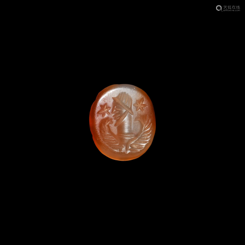 Post Medieval Gemstone with Sassanian Portrait