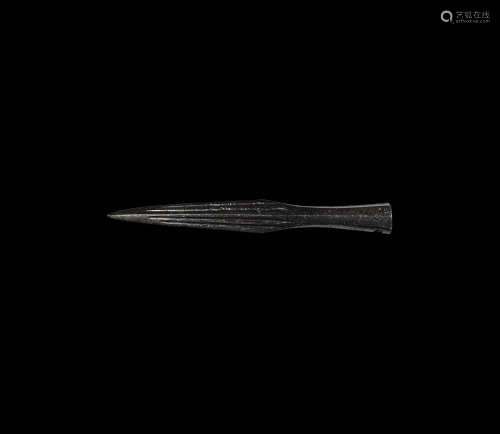 Very Large Viking Fluted Socketted Spearhead