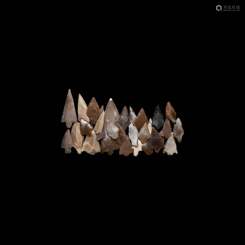 Stone Age Neolithic Arrowhead Group