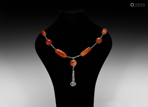 Carnelian Bead Necklace