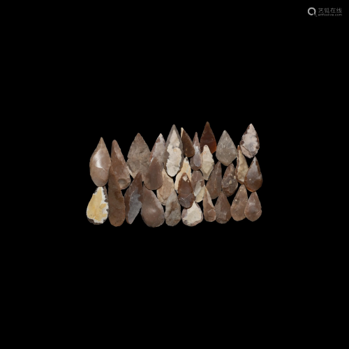 Stone Age Neolithic Arrowhead Group