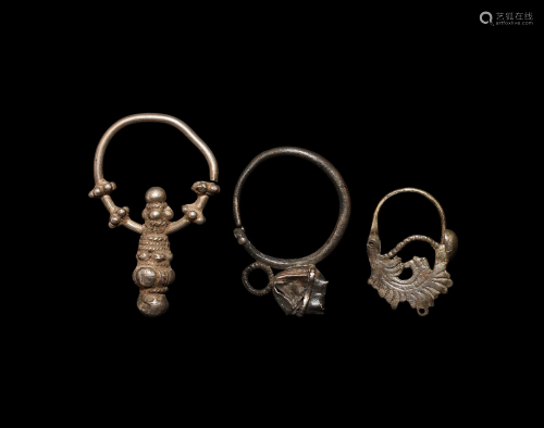 Viking and Other Silver Earring Group