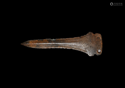 British Bronze Age Rivetted Dagger Blade