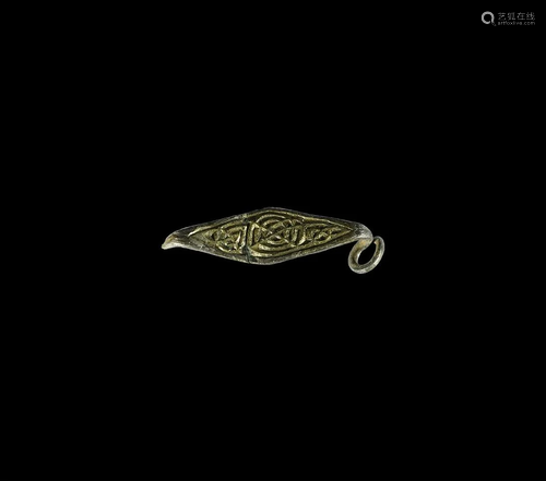 Saxon Gold Chip-Carved Brooch