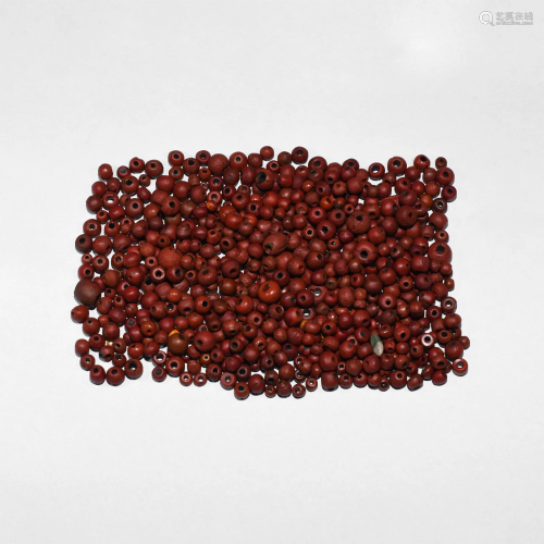 Post Medieval Red Jasper-Coloured Bead Collection