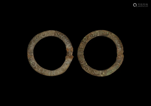 Anglo-Saxon Decorated Brooch Pair