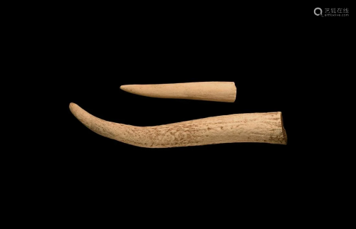 Stone Age Antler Tool Pair