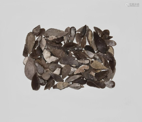 Stone Age Neolithic Leaf-Shaped Arrowhead Collection