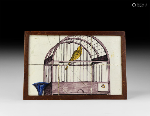 Post Medieval Bird Cage Tile Group