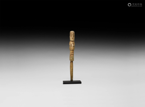 Pre-Columbian Peruvian Bone Figural Pin