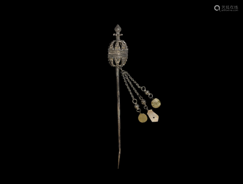 Post Medieval Silver Architectural Pin