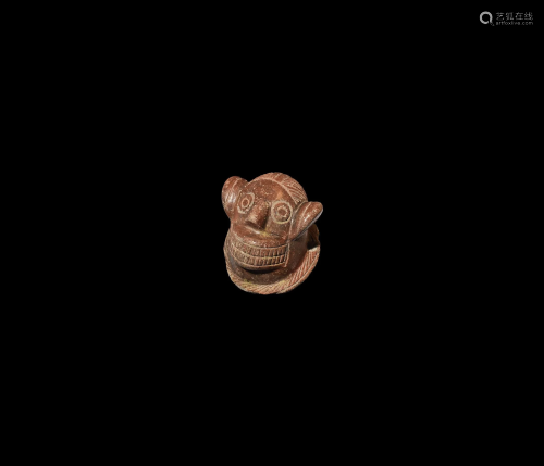 Ceramic Monkey-God Head Fragment