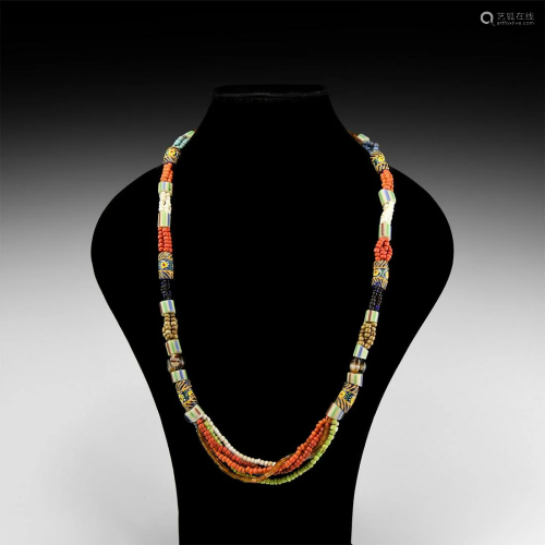 Designer Multi-Strand Bead Necklace