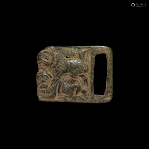 Medieval Buckle Plate with Animals