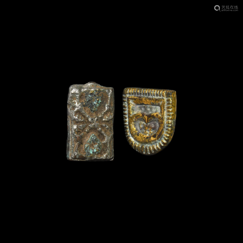 Post Medieval Gilt Belt Mount Group