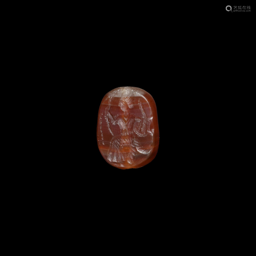 Post Medieval Gemstone with Seated Figure