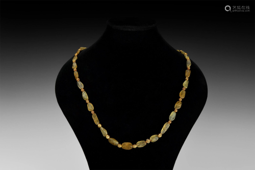 Yellow Citrine Bead Necklace