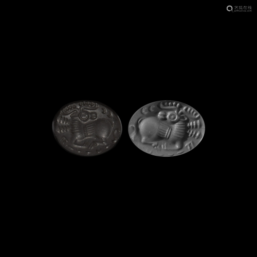Sassanian Stamp Seal with Ibex